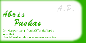 abris puskas business card